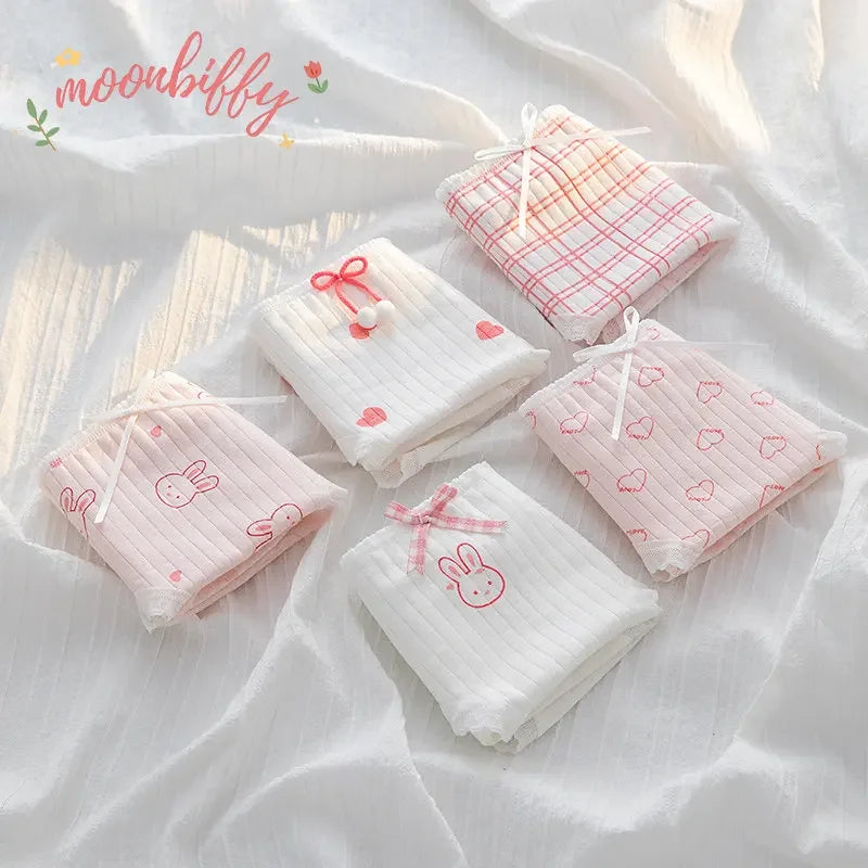 INTIMO SECRETS Women’s Cute Cartoon Fruit Cotton Seamless Panties – Strawberry Print