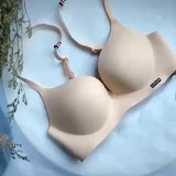 INTIMO SECRETS English Ice Silk Bra Set – Thick Cup, Wire-Free, Gathered Lingerie