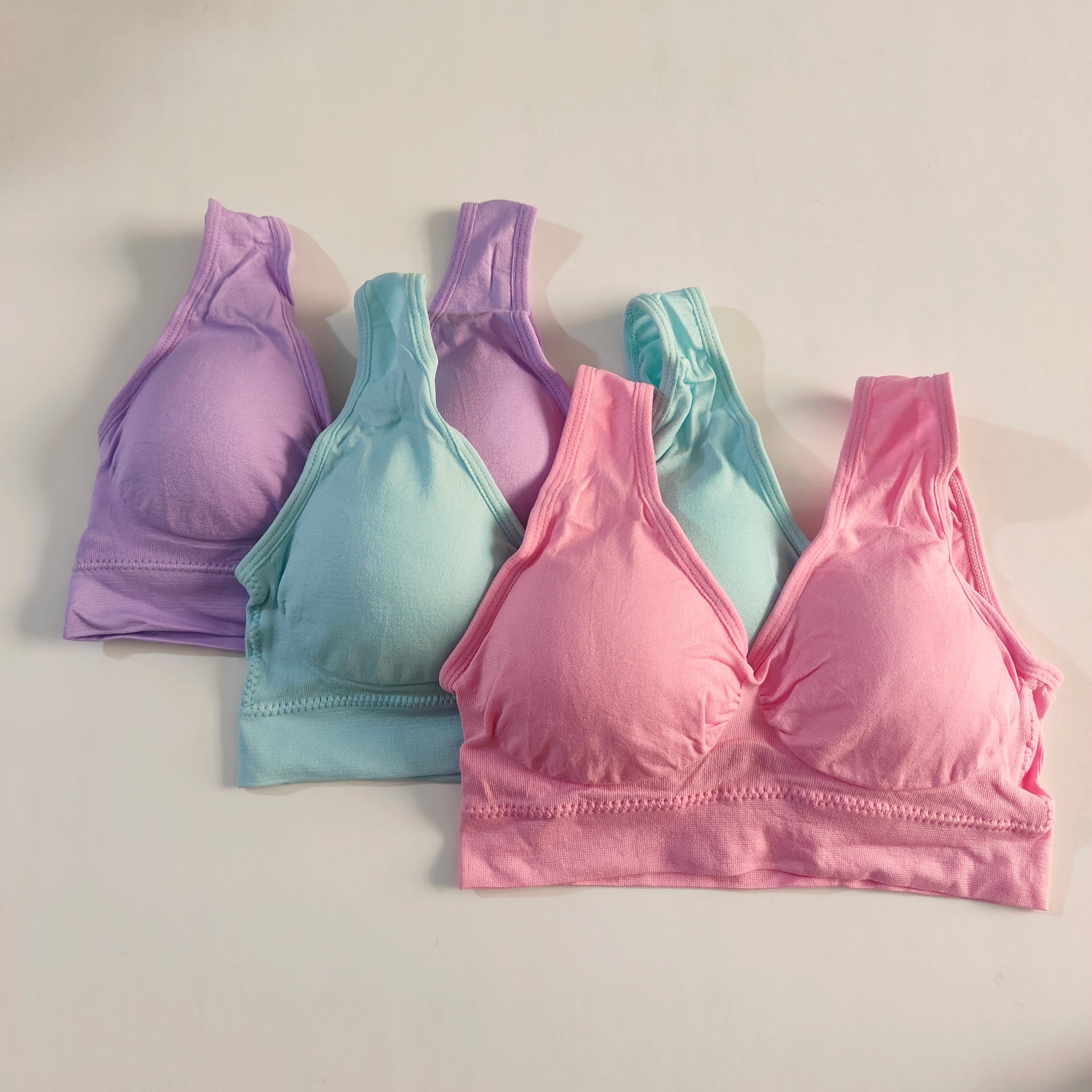 INTIMO SECRETS Women’s Plus-Size Seamless Push-Up Bra – 3PCS Wireless Fitness Set