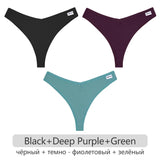 INTIMO SECRETS Women’s Cotton Thongs 3-Pack – Low-Rise Waffle G-String T-Back Panties S-XL