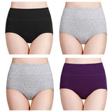 INTIMO SECRETS 4PCS High Waist Cotton Panties – Plus Size Women L-5XL