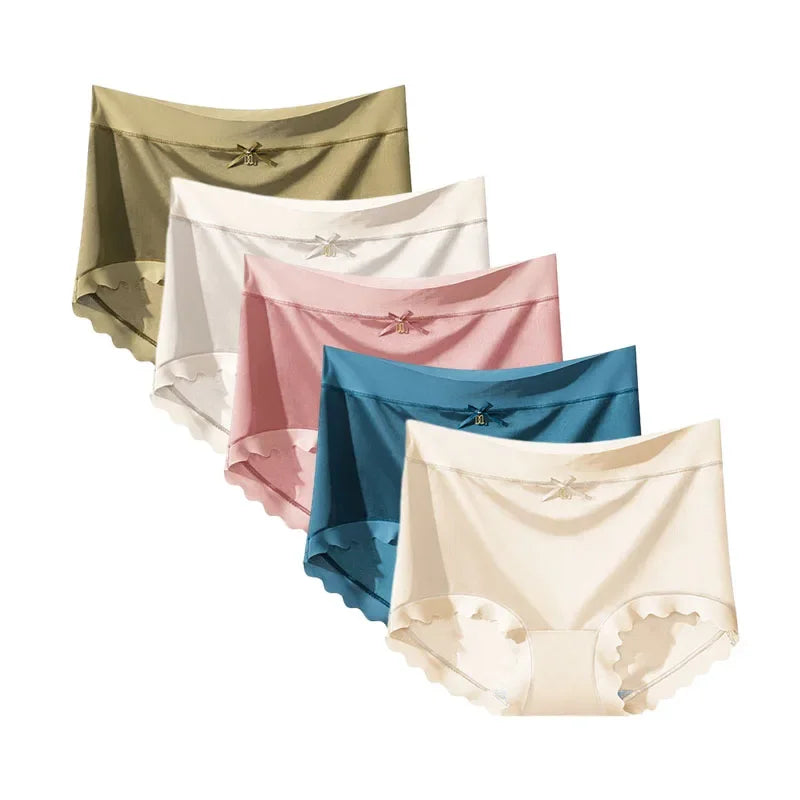 INTIMO SECRETS 5-Pack Women’s Silk Blend Mid-Rise Briefs – Soft & Comfortable