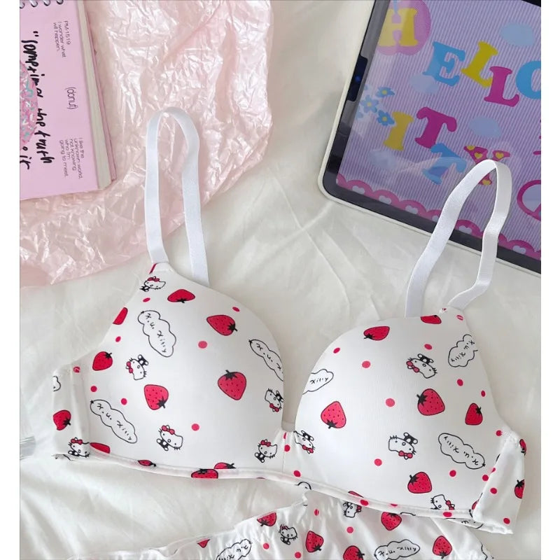 INTIMO SECRETS Hello Kitty Girls’ Cartoon Slimming Bra – Comfortable Active Underwear