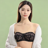 INTIMO SECRETS Women’s Mesh Lace Transparent Bra – Seamless Push-Up Invisible Lingerie for Wedding