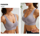 INTIMO SECRETS Women’s Wireless Sports Bra – Breathable Yoga Vest with Removable Pads