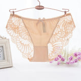 Hot Selling Item Fashion Women Underwear Sexy Lace Transparent Low Waist Hollow T Back Panties Lady Briefs Big Size M-3XL