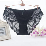 Hot Selling Item Fashion Women Underwear Sexy Lace Transparent Low Waist Hollow T Back Panties Lady Briefs Big Size M-3XL