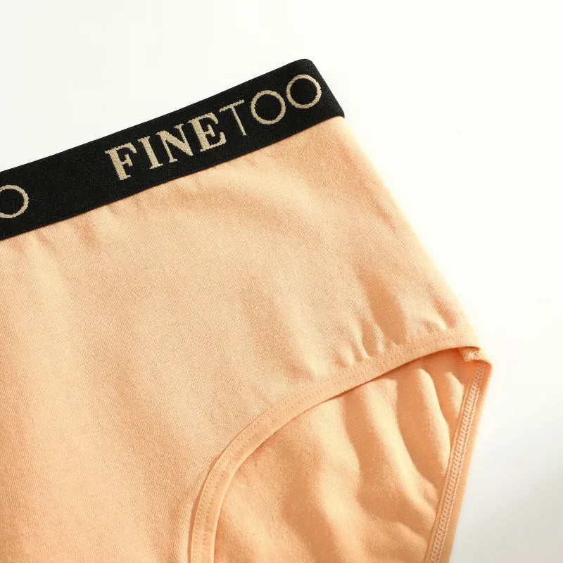 Finetoo 3Pcs Women's Cotton Briefs Women Seamless Plus SizePanties Breathable Underwear Female Low Waist Soft Lingerie S-XXL
