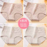 INTIMO SECRETS 4PCS High Waist Cotton Panties – Plus Size Women’s Lingerie