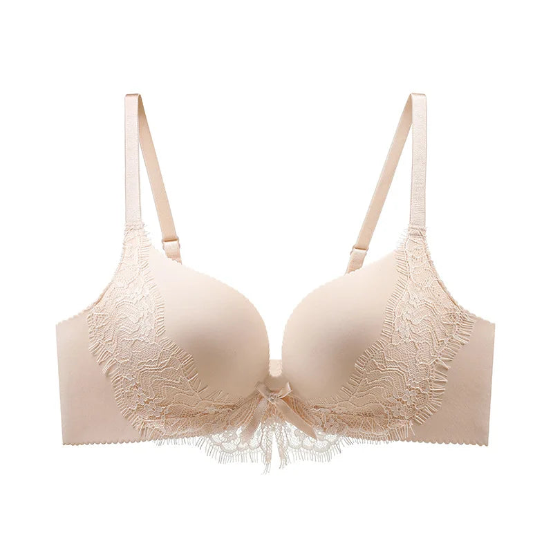 INTIMO SECRETS Women’s Lace Bra – Push-Up, Everyday Wireless Underwear