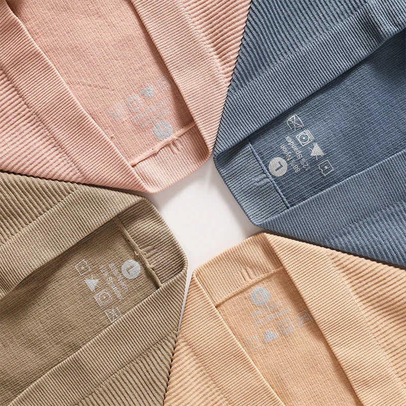 2PCS/Set Seamless G-String Panties Women Thongs Sexy Panty Lingerie Solid Color Female High Waist Thongs Women's Underwear