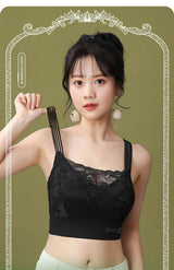 INTIMO SECRETS Women’s Plus-Size Lace Lounge Bra – Quick-Dry, Stretch, Solid Color