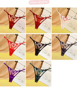 INTIMO SECRETS Women’s Sexy Embroidery Low-Rise Japanese Thong Panties