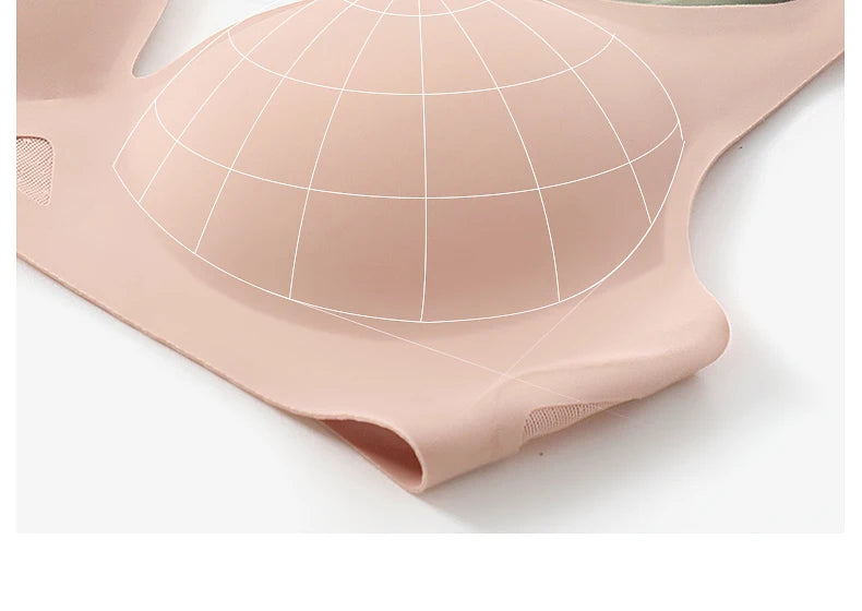 Women Wireless Bra Deep V Hollow Out Underwear Female Seamless Bras Ladies Comfortable 3/4 Cup Brassiere Girls Soft Lingerie New