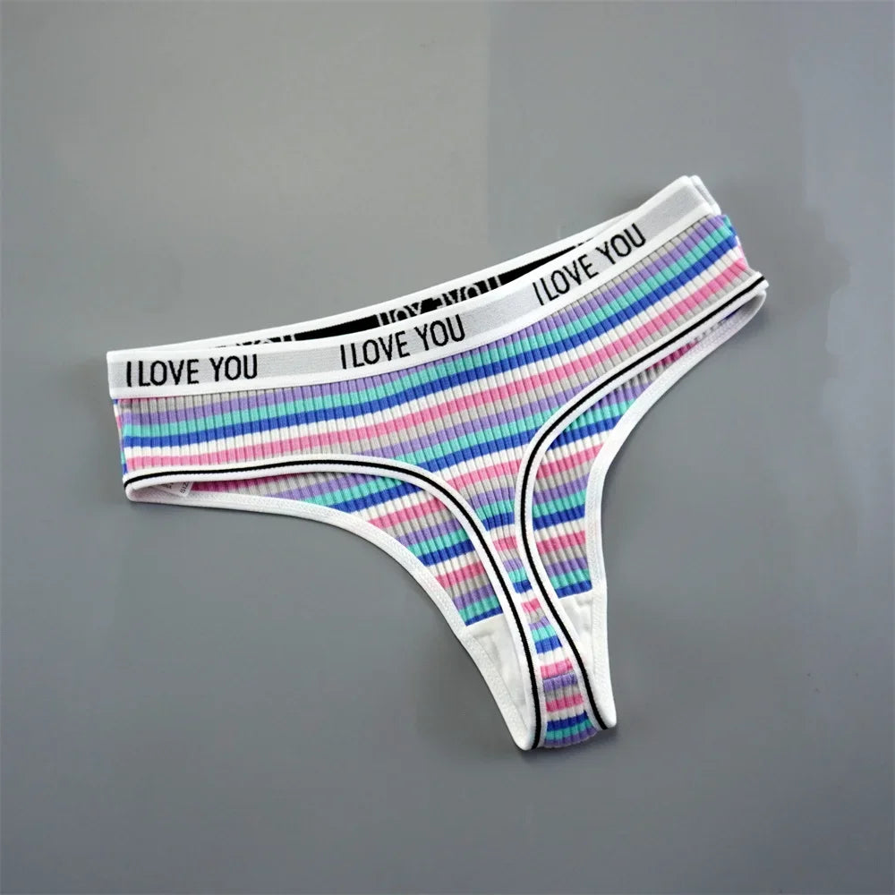 INTIMO SECRETS 3PCS Cotton Thongs – Soft Low-Rise G-String Underwear for Women