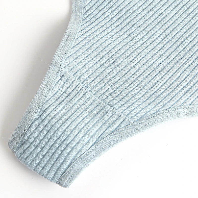 INTIMO SECRETS 4PCS Cotton Thongs – Striped G-String Underwear for Women