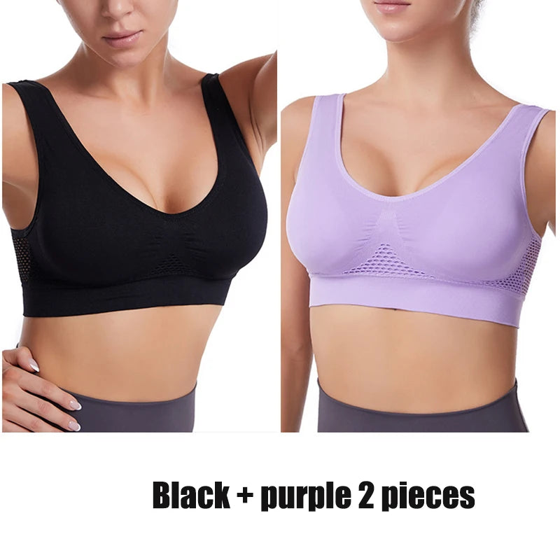 INTIMO SECRETS Women’s Seamless Push-Up Sports Bra – Breathable Active Corset