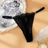 INTIMO SECRETS Transparent Mesh G-String – Soft Low-Rise Sexy Thong & Breathable Daily Lace Lingerie
