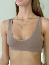 INTIMO SECRETS 3-Piece Seamless Push-Up Sports Bra Set – Deep U-Shape Ribbed Lingerie