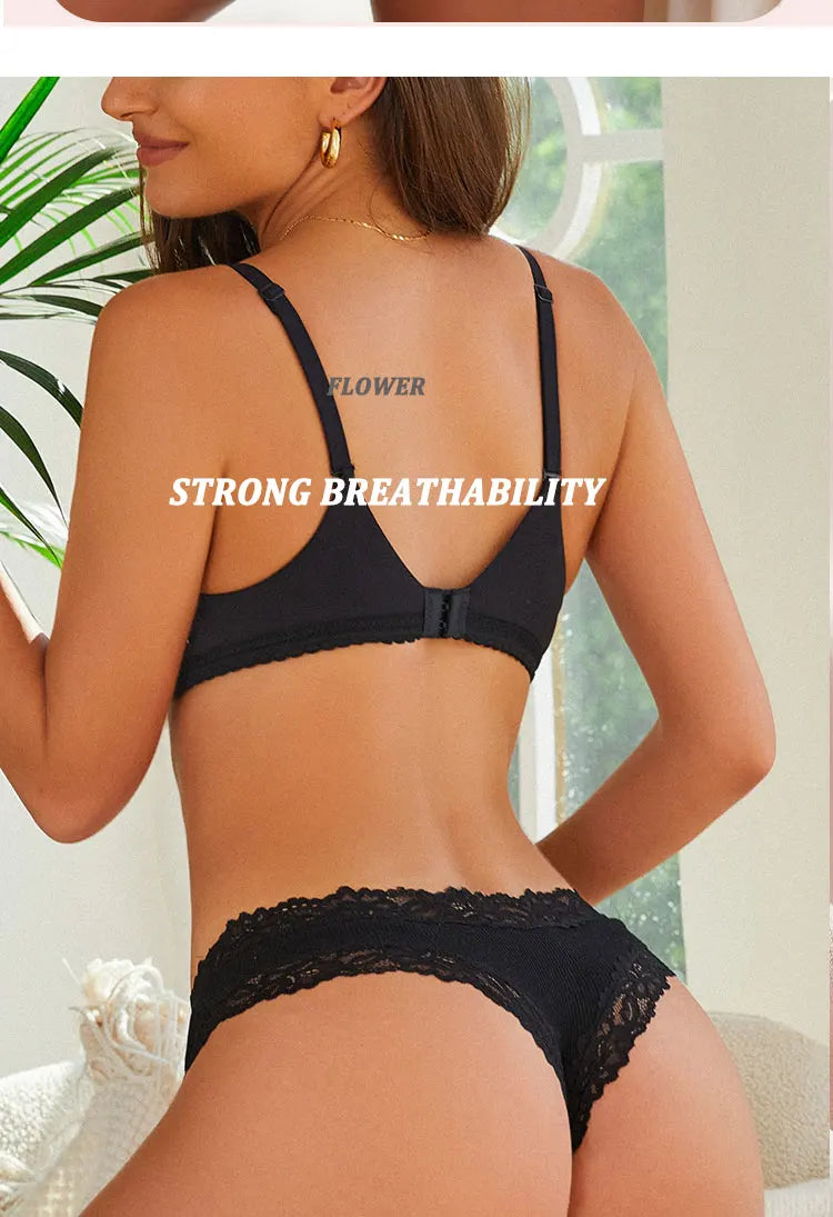 INTIMO SECRETS 3-Pack Women’s Floral Lace Cotton Panties – Sexy Soft Briefs S-XL