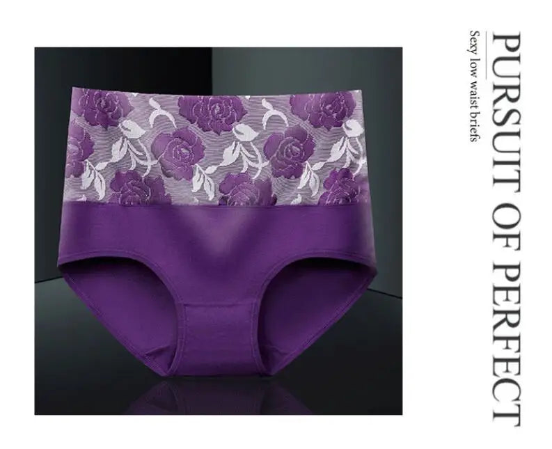 INTIMO SECRETS 3PCS High Waist Cotton Panties – Plus Size Women’s Lingerie
