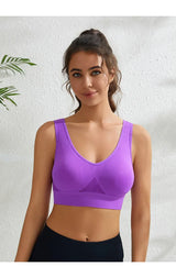 INTIMO SECRETS Women’s Wireless Sports Bra – Breathable Yoga Vest with Removable Pads