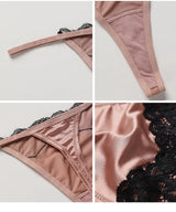 INTIMO SECRETS Women’s Floral Lace Thong – Seamless T-Back G-String Panties, Invisible Underwear