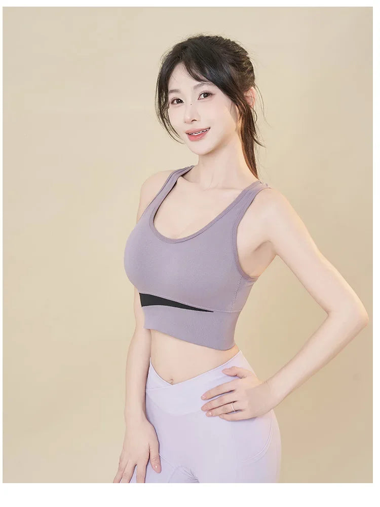 INTIMO SECRETS Women’s High-Impact Sports Bra – Large Size Wire-Free Yoga & Running Top