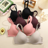 INTIMO SECRETS Plus Size Full Coverage Unlined Seamless Bra Wide Strap Wireless Push-Up