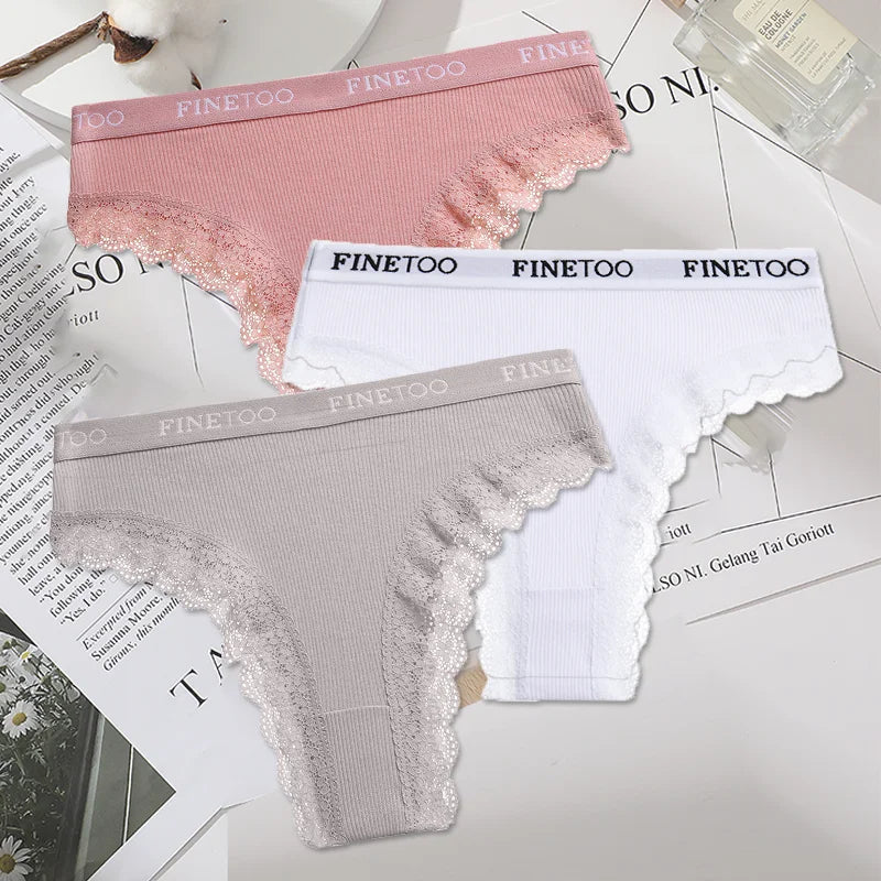 INTIMO SECRETS 3-Pack Cotton Brazilian Panties – Low Rise Plus Size Women