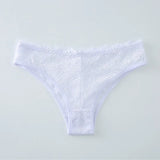 INTIMO SECRETS Women’s Low-Waist Hollow Lace Embroidered Panties – Summer Breathable