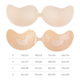 INTIMO SECRETS Women’s Invisible Strapless Adhesive Stick Bra – Push-Up Silicone Bralette & Nipple Covers