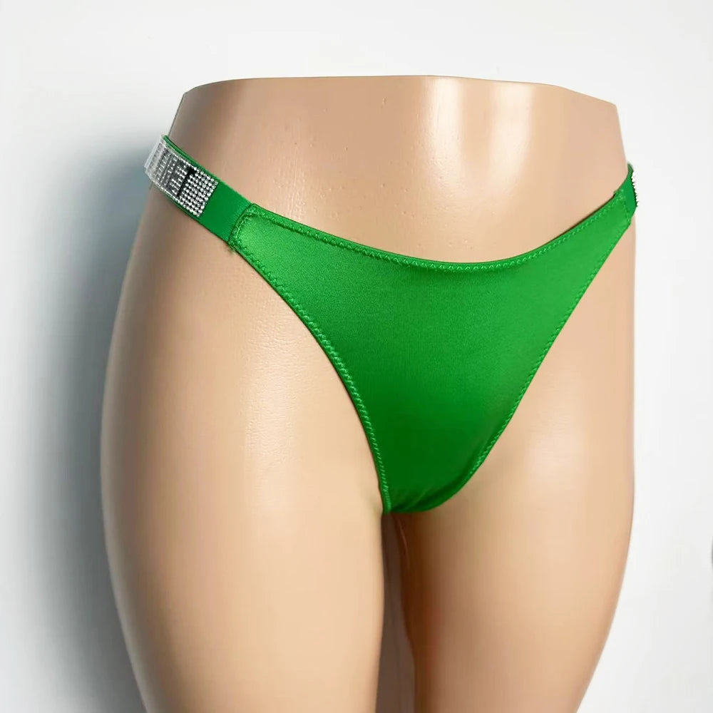 INTIMO SECRETS Rhinestone Thongs – Sexy Low-Waist G-String Underwear for Women