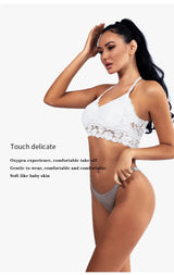 INTIMO SECRETS Ice Silk Thongs – Seamless Low-Waist G-String Underwear for Women