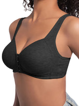 INTIMO SECRETS Wire-Free Front Closure Bra – Full Coverage for Women