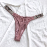 INTIMO SECRETS Women’s Sexy Rhinestone Low-Waist Thong Panties