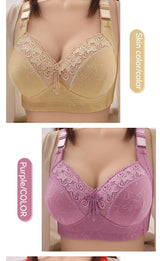 INTIMO SECRETS Women’s Plus-Size Lace Bralette – Ultra-Thin Deep V Bra