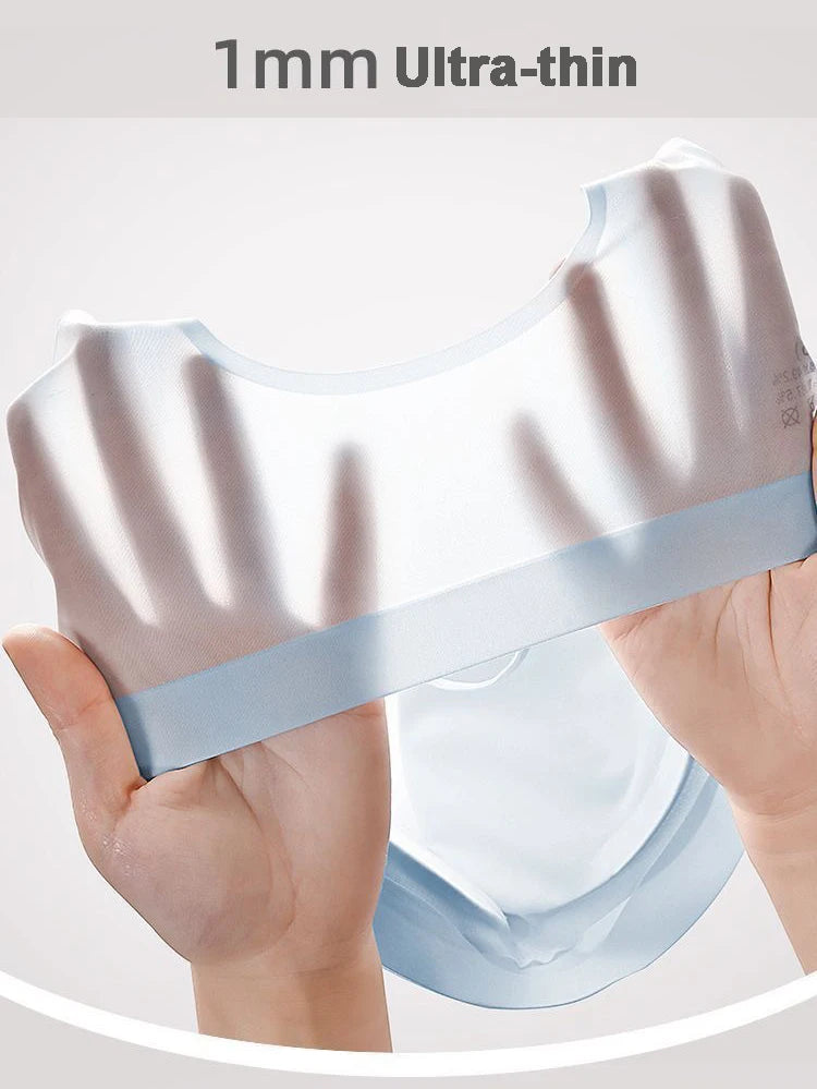 INTIMO SECRETS Ultra-Thin Seamless Padded Bra – Ice Silk, Push-Up, Small Chest