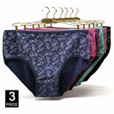 INTIMO SECRETS 3PCS Cotton Panties – Plus Size Women’s Cozy Lingerie