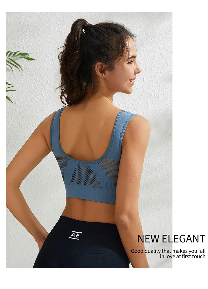 INTIMO SECRETS Women’s Wireless Sports Bra – Breathable Yoga Vest with Removable Pads