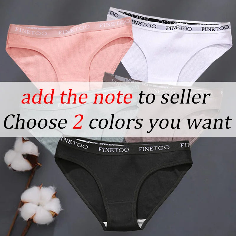 2Pcs/Set M-XXL Cotton Panties for Women Letter Belt Briefs Sexy Low Rise Underwear Ladies Panty Girl Big Size Intimates Lingerie