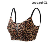 INTIMO SECRETS Leopard Print Wireless Minimizer Bra – Anti-Sag, Large Bust Support