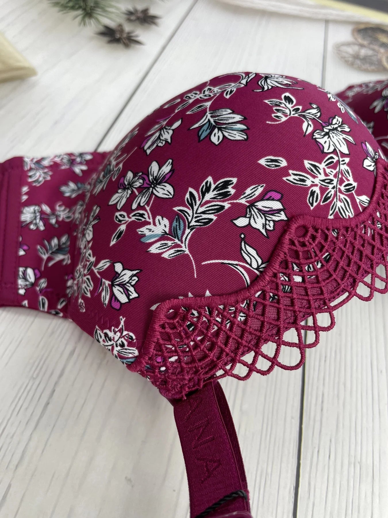 INTIMO SECRETS Diana Rose Underwire Bra – C/D/E Cup, Anti-Sag