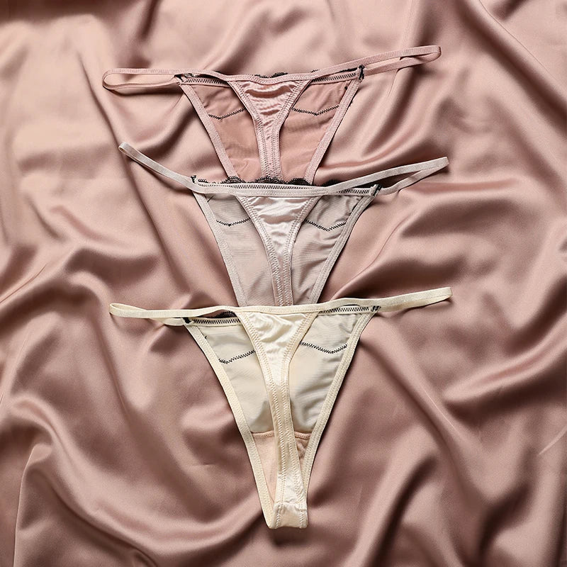 INTIMO SECRETS Women’s Floral Lace Thong – Seamless T-Back G-String Panties, Invisible Underwear