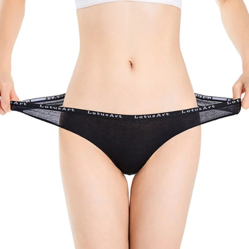 INTIMO SECRETS Women’s Cotton Thong – Sexy Low-Rise G-String Underwear M-XL
