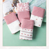 Plus Size 4Pcs Cotton Women's Panties High Waist Underwear Print Ladies Briefs Slim Unswepants Breathable Sexy Ladies Lingerie