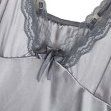 1PC Women's Sexy Sleep Suspenders V-neck Solid Color Comfortable Fashion Nightdress Sleepshirts Underwear Clothing