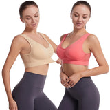 INTIMO SECRETS Women’s Seamless Wireless Yoga Bra – Breathable Push-Up Sports Vest