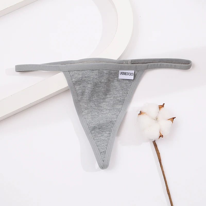 INTIMO SECRETS Cotton Thong – Seamless Low-Waist G-String Underwear for Women