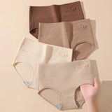 INTIMO SECRETS 4PCS High Waist Cotton Panties – Plus Size Women’s Lingerie 4XL